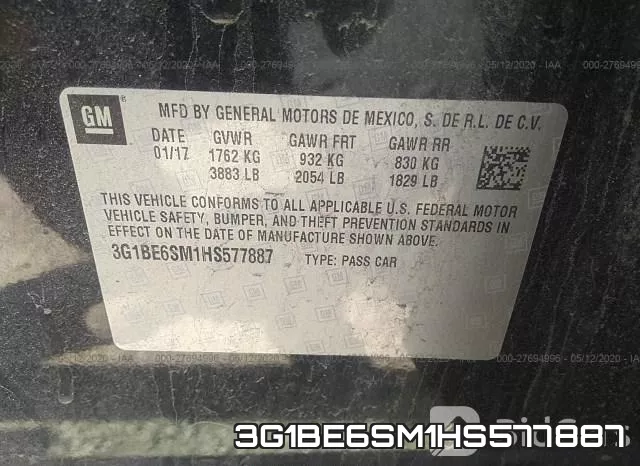 3G1BE6SM1HS577887 фото 10