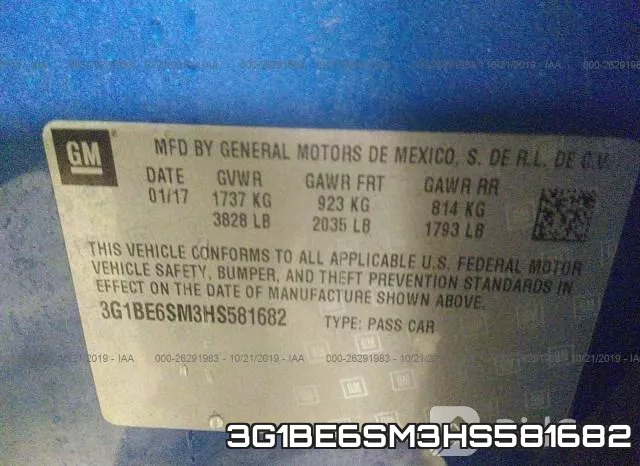 3G1BE6SM3HS581682 фото 10