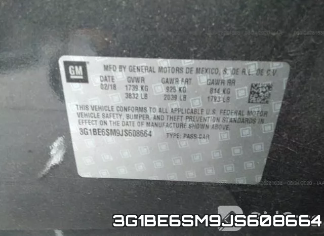 3G1BE6SM9JS608664 фото 10