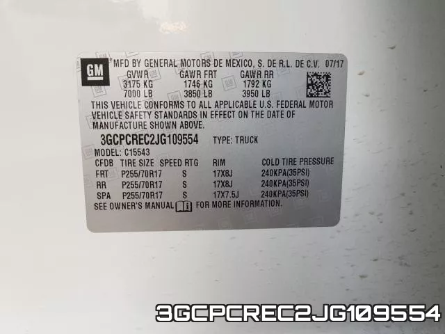 3GCPCREC2JG109554 фото 2
