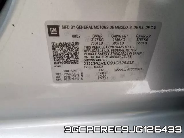 3GCPCREC9JG126433 фото 2