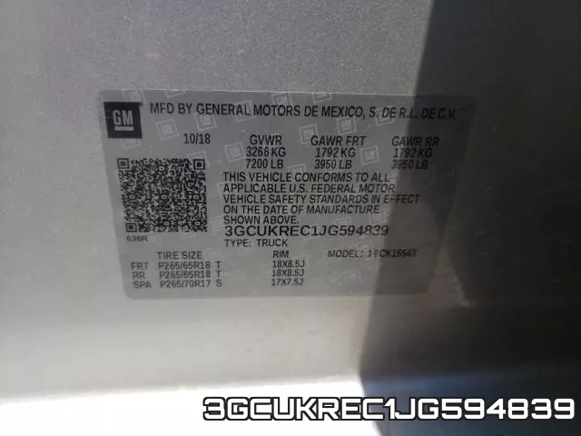 3GCUKREC1JG594839 фото 2