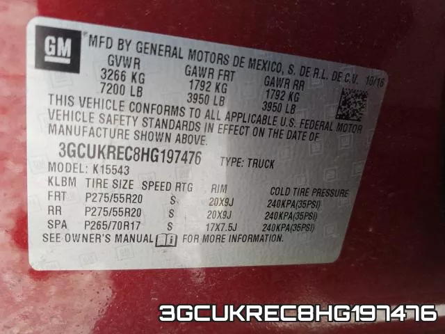 3GCUKREC8HG197476 фото 2