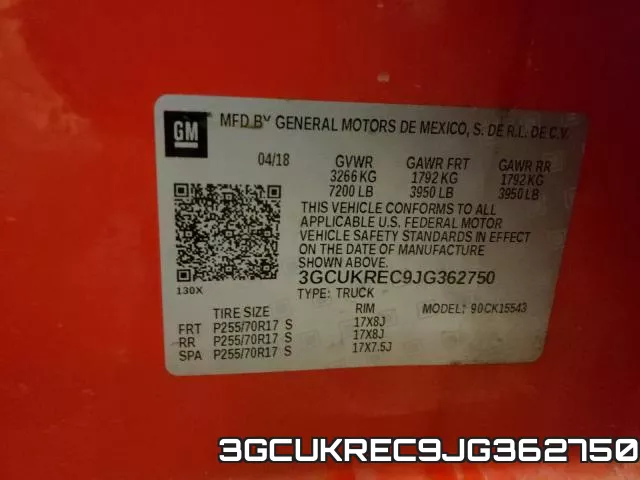 3GCUKREC9JG362750 фото 2