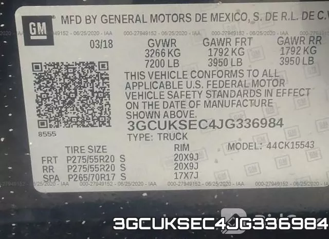 3GCUKSEC4JG336984 фото 10