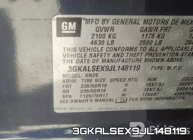 3GKALSEX9JL148119 фото 10