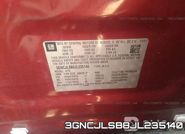3GNCJLSB8JL235140 фото 10