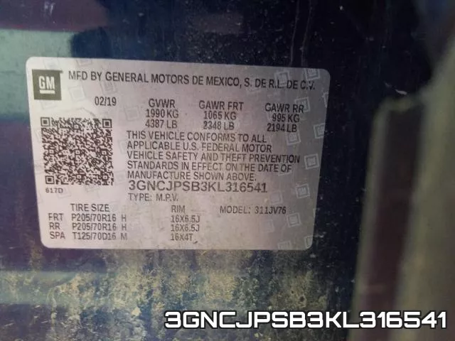 3GNCJPSB3KL316541 фото 2