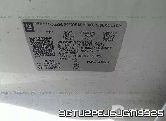 3GTU2PEJ6JG179325 фото 9