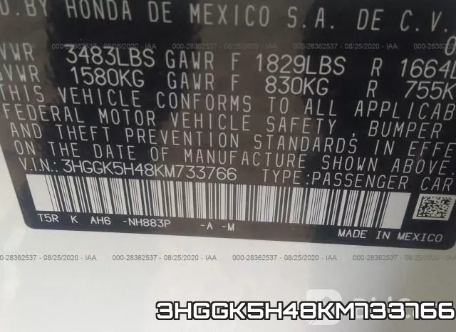 3HGGK5H48KM733766 фото 10