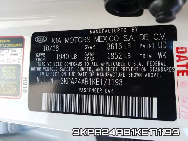 3KPA24AB1KE171193 фото 2