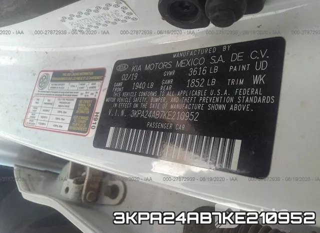 3KPA24AB7KE210952 фото 10