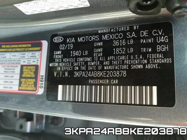 3KPA24AB8KE203878 фото 2
