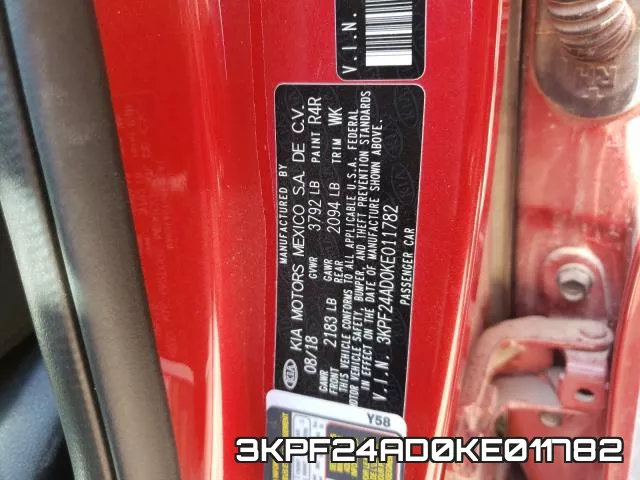 3KPF24AD0KE011782 фото 2