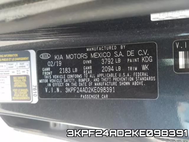 3KPF24AD2KE098391 фото 2
