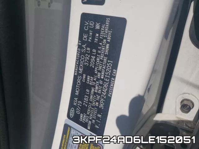 3KPF24AD6LE152051 фото 2