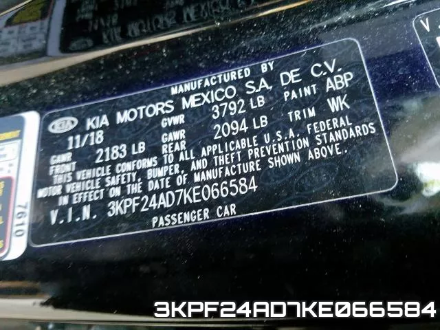 3KPF24AD7KE066584 фото 2