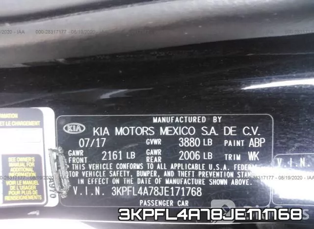 3KPFL4A78JE171768 фото 10