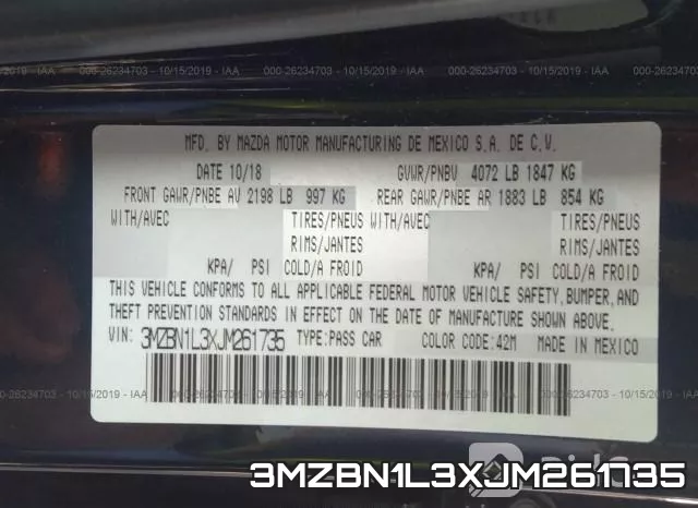 3MZBN1L3XJM261735 фото 10