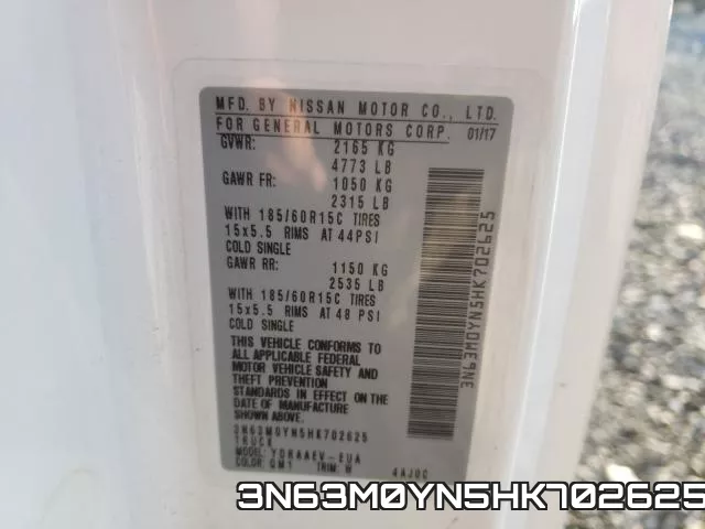 3N63M0YN5HK702625 фото 2