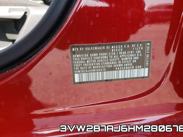 3VW2B7AJ6HM280676 фото 2