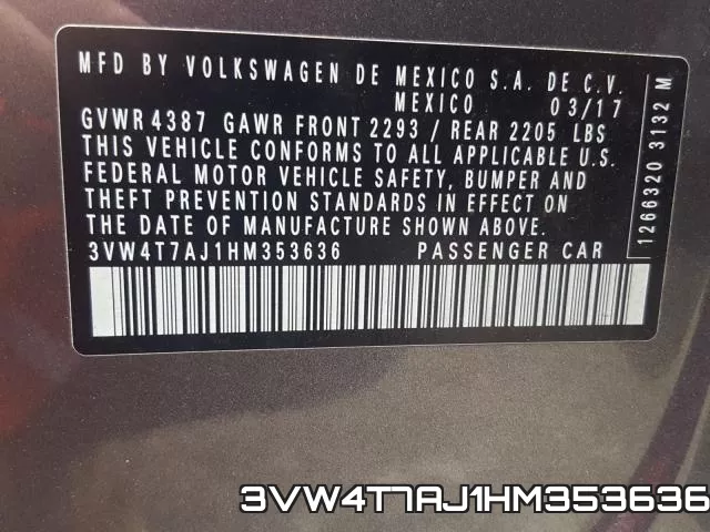 3VW4T7AJ1HM353636 фото 2