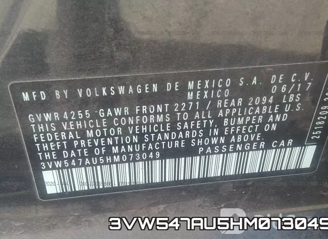 3VW547AU5HM073049 фото 10