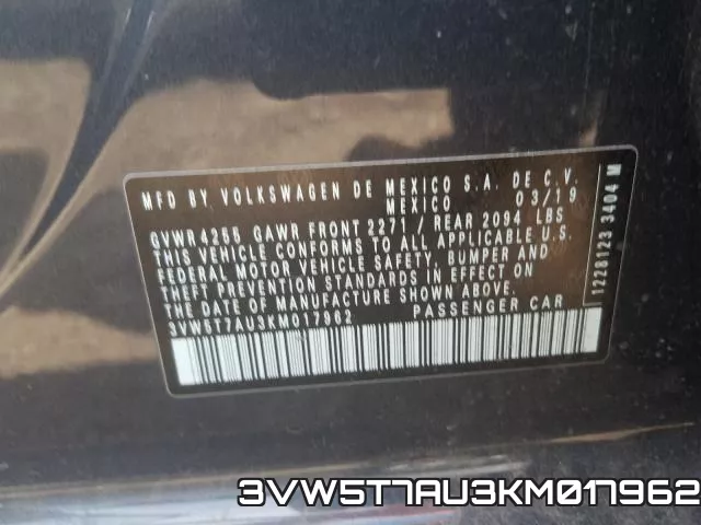 3VW5T7AU3KM017962 фото 2