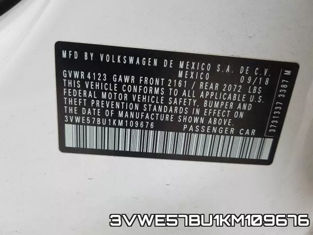 3VWE57BU1KM109676 фото 2