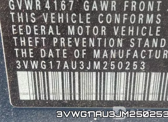 3VWG17AU3JM250253 фото 10