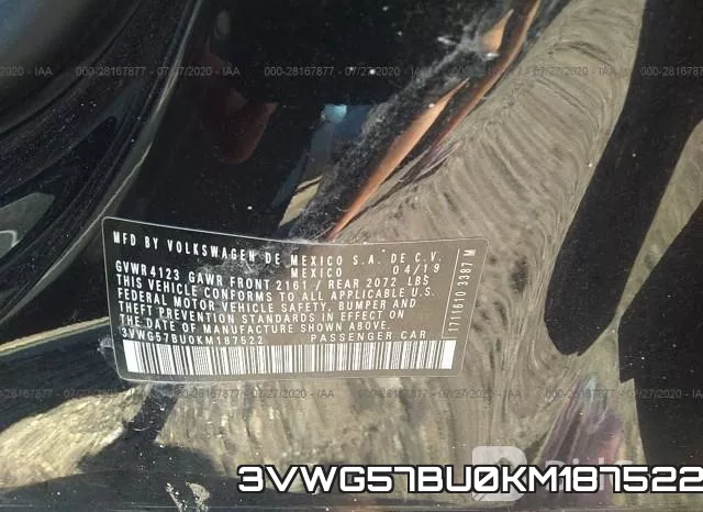 3VWG57BU0KM187522 фото 10