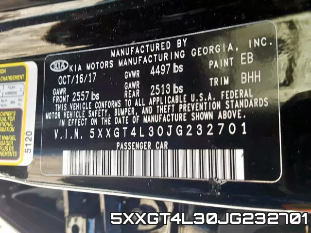5XXGT4L30JG232701 фото 2