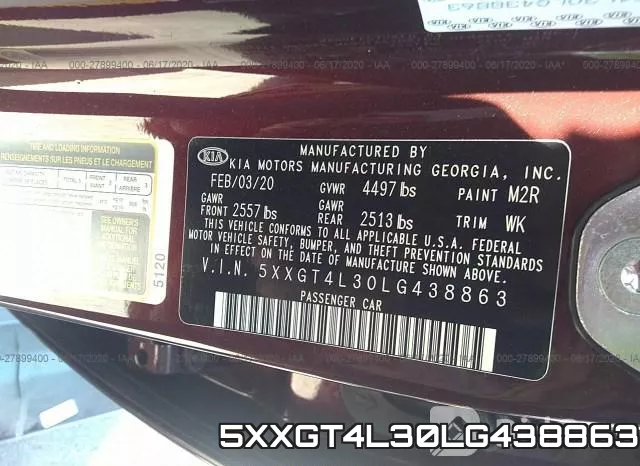 5XXGT4L30LG438863 фото 10