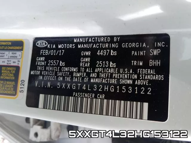 5XXGT4L32HG153122 фото 2