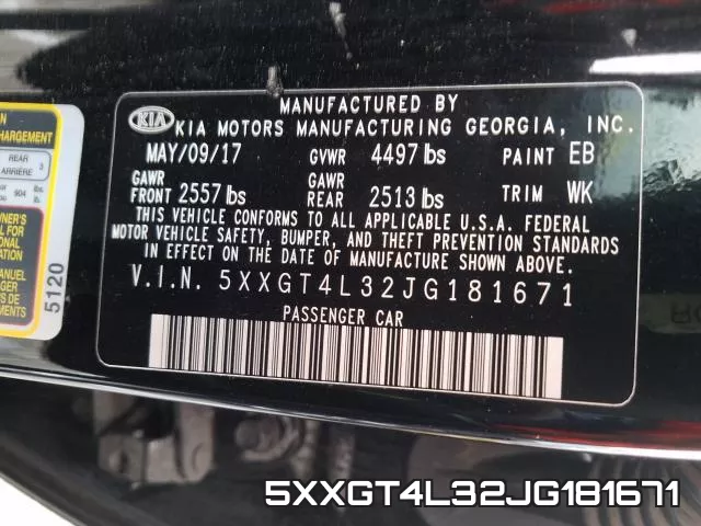 5XXGT4L32JG181671 фото 2