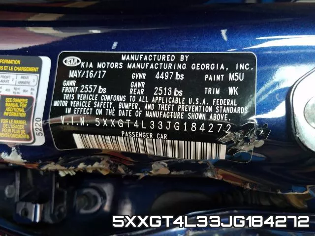 5XXGT4L33JG184272 фото 2