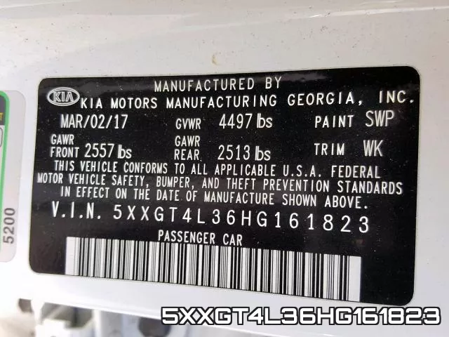 5XXGT4L36HG161823 фото 2