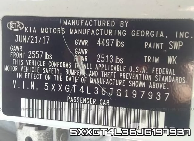 5XXGT4L36JG197937 фото 10