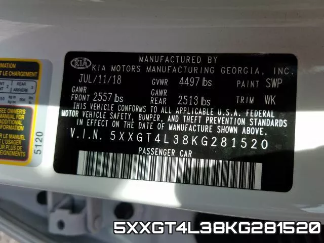 5XXGT4L38KG281520 фото 2