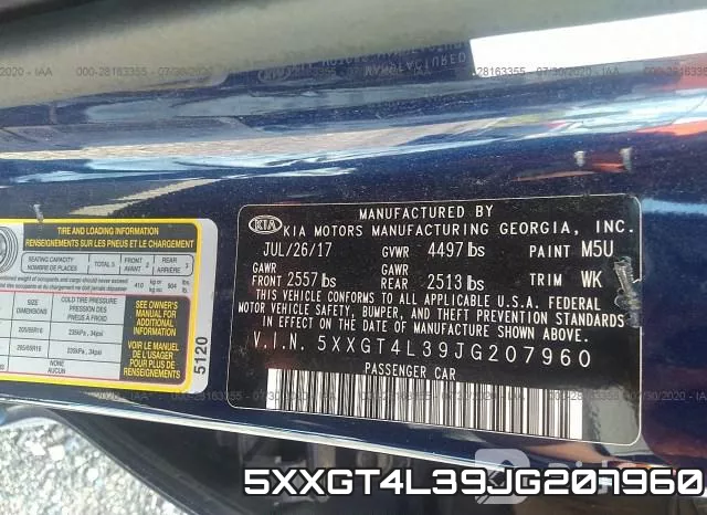 5XXGT4L39JG207960 фото 10