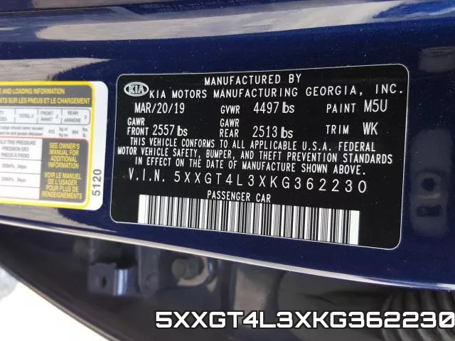 5XXGT4L3XKG362230 фото 2