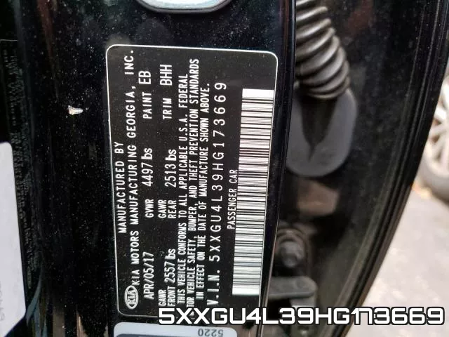 5XXGU4L39HG173669 фото 2