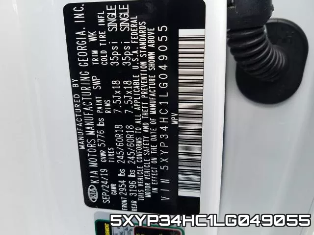 5XYP34HC1LG049055 фото 2