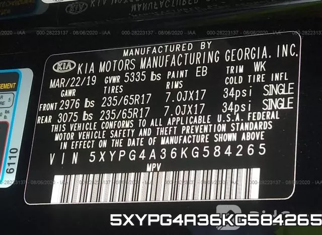 5XYPG4A36KG584265 фото 10