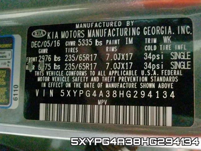 5XYPG4A38HG294134 фото 2