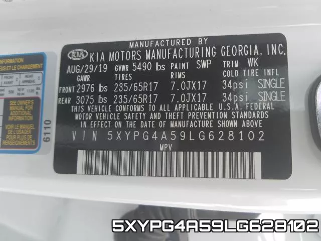 5XYPG4A59LG628102 фото 2
