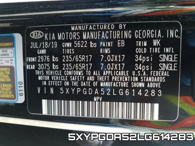 5XYPGDA52LG614283 фото 2