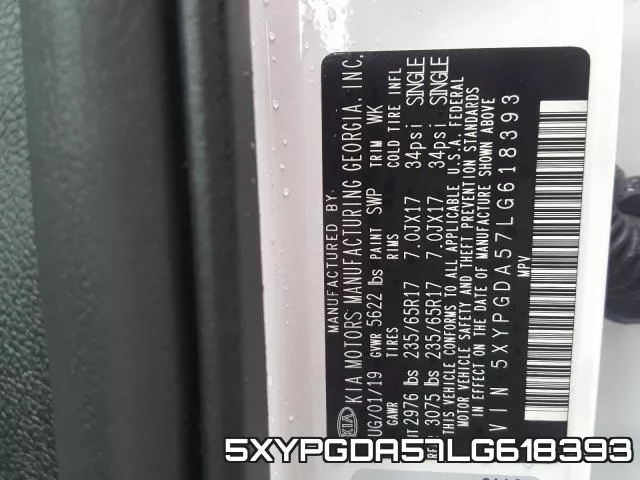 5XYPGDA57LG618393 фото 2