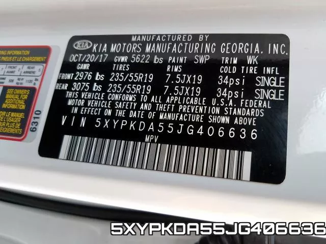 5XYPKDA55JG406636 фото 2