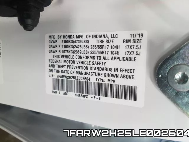 7FARW2H25LE002604 фото 2